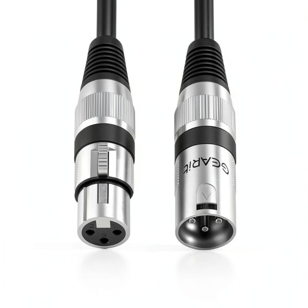 GDI Professional 3 Pin XLR Male to Female Mic Cable Black 10FT 6 Pack-5
