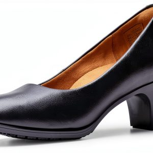 Shoes for Crews Olivia Women's Slip Resistant High Heel Shoes Black-0