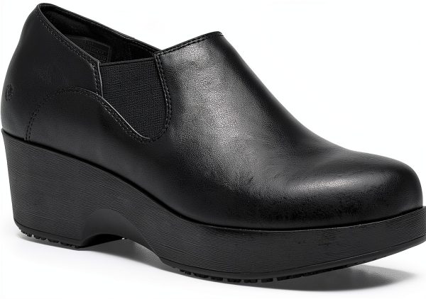 Women's Slip-Resistant Work Clogs LILA Kelsey Black Uniform Shoes-5