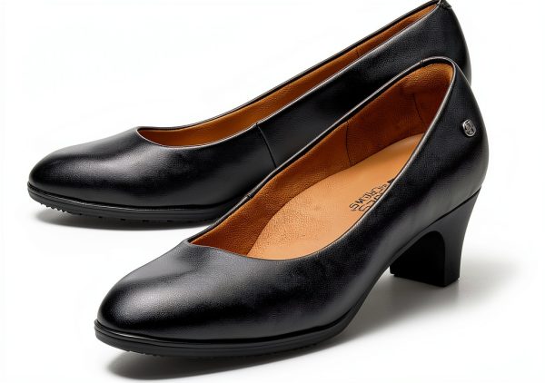 Shoes for Crews Olivia Women's Slip Resistant High Heel Shoes Black-1