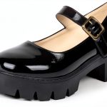 Caradise Womens Chunky Mary Jane Platform Shoes Patent Leather-0