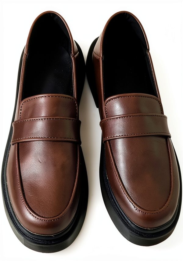 Women's JK Uniform Dress Shoes Oxford Penny Loafers FENIKUSU-3