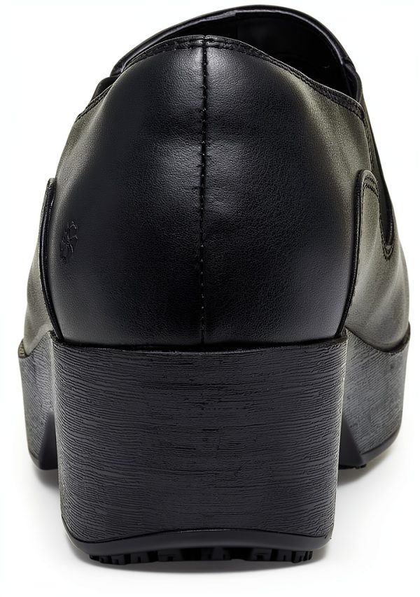 Women's Slip-Resistant Work Clogs LILA Kelsey Black Uniform Shoes-2