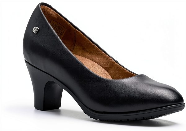 Shoes for Crews Olivia Women's Slip Resistant High Heel Shoes Black-5